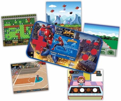 Marvel Spider-Man Cyber Arcade Pocket, 150 Spill Spillkonsoll