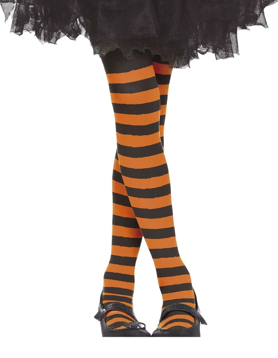Halloween Panty Kind Zwart Oranje Gestreept