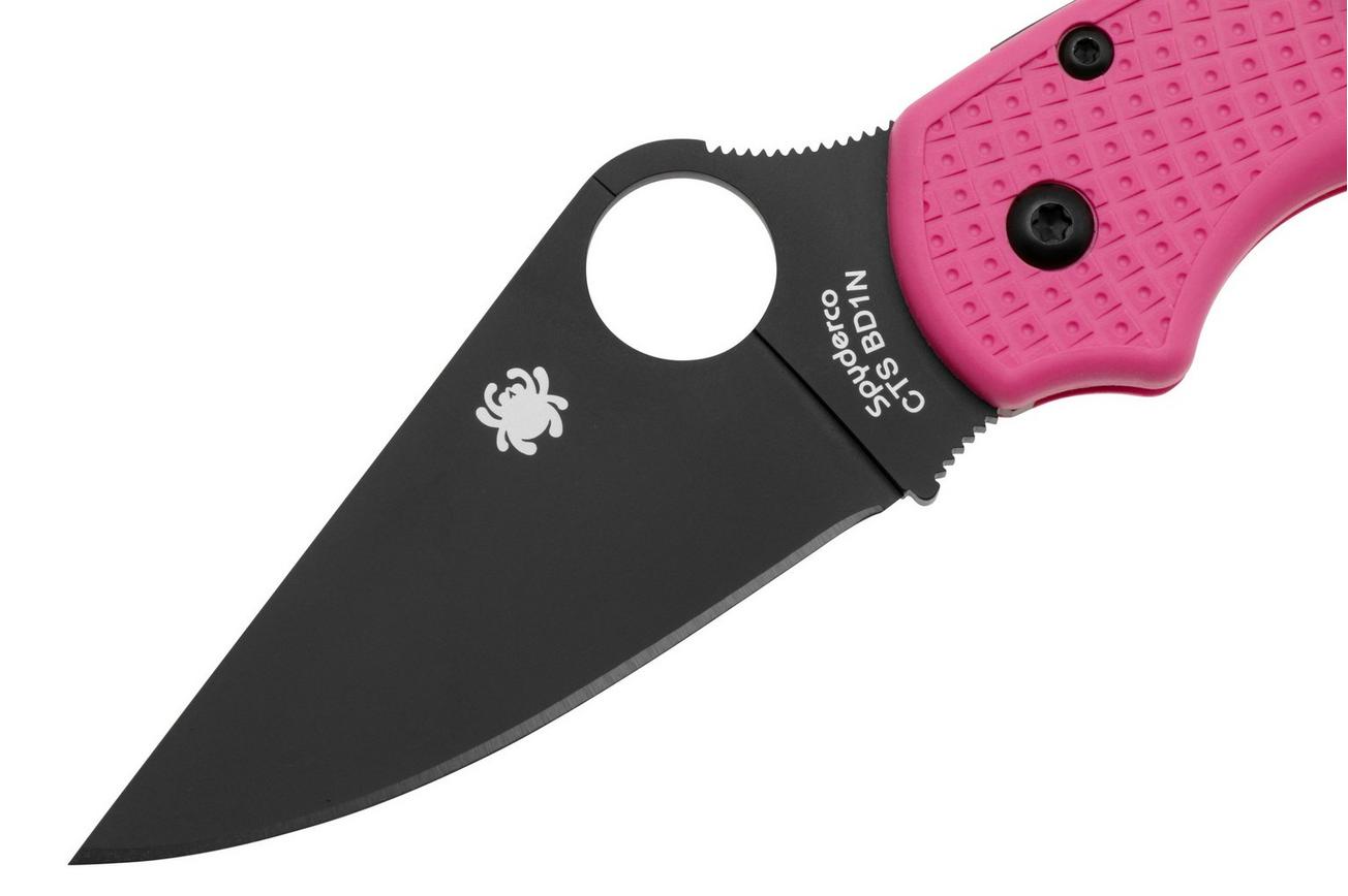 Spyderco Para 3 Lightweight Pink Black C223PPNBK FRN CTS-BD1N, Pink Heals zakmes