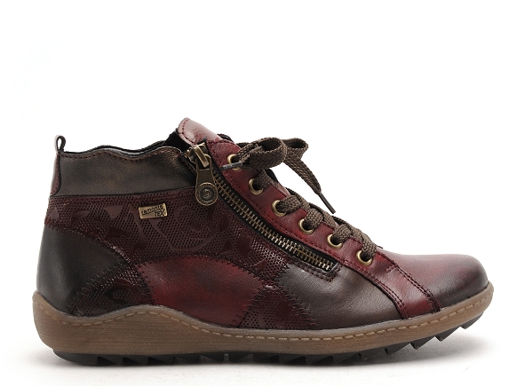 Remonte boots bottine plates femme r1467 bordeaux
