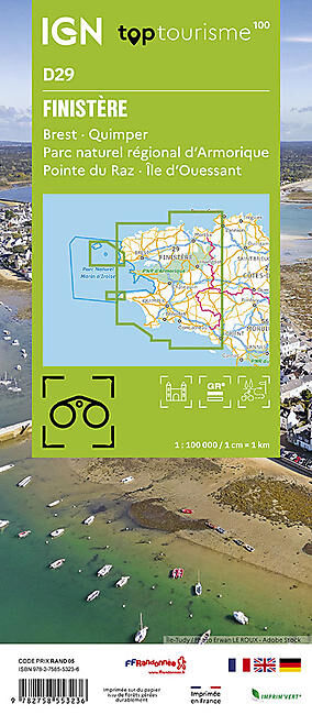 IGN - FINISTERE D29 TOP TOURISME 100 IGN