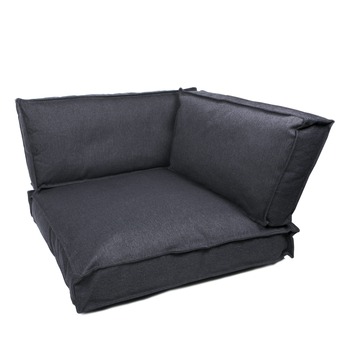Hoekset palletkussen Urban zwart - set van 3