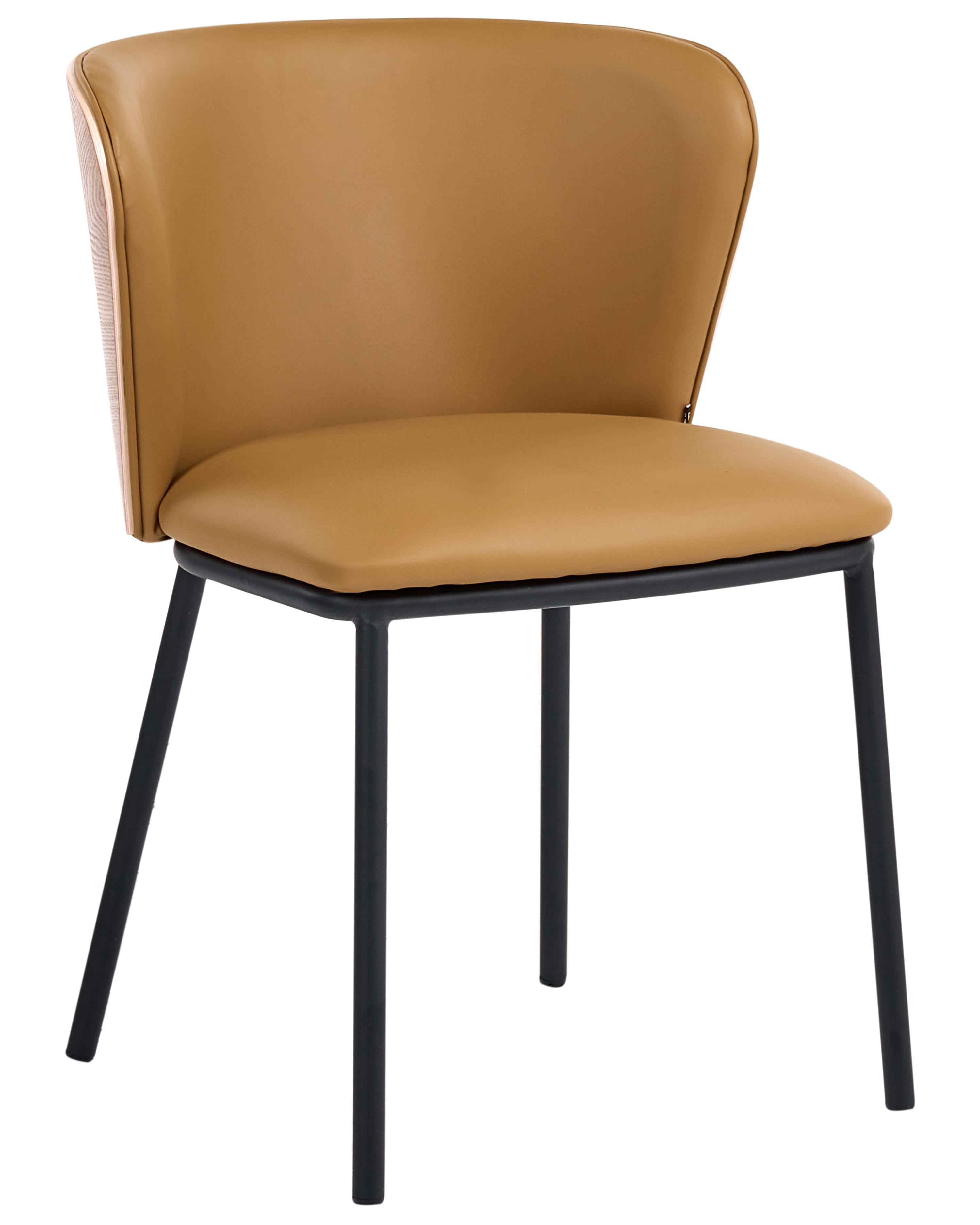 Set van 2 eetkamerstoelen HOSKIN Kunstleer Bruin