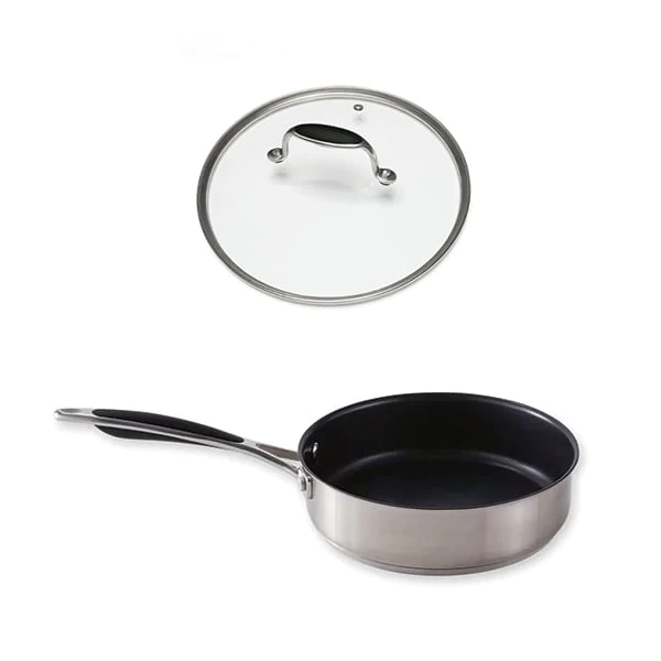Set sauteuse anti-adhérente Excell'Inox 20 cm et couvercle Mathon