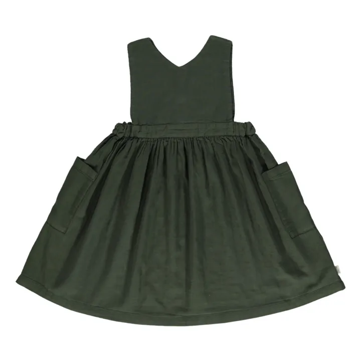 Poudre Organic Robe Double Gaze de Coton Bio Mangue | Vert foncé