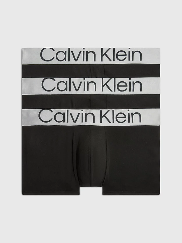 Cuecas Boxer Steel Micro de Cintura Baixa, Pacote com 3 Unidades