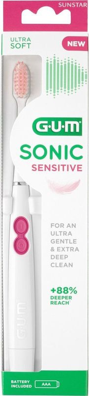 GUM - Sonic Sensitive - Tandenborstel - Wit - Zacht