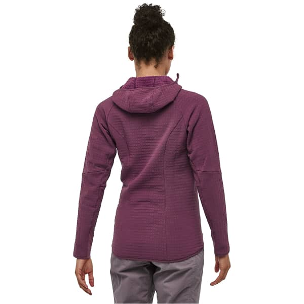 Veste polaire randonnée PATAGONIA W'S R2 TECHFACE HOODY NIGHT PLUM