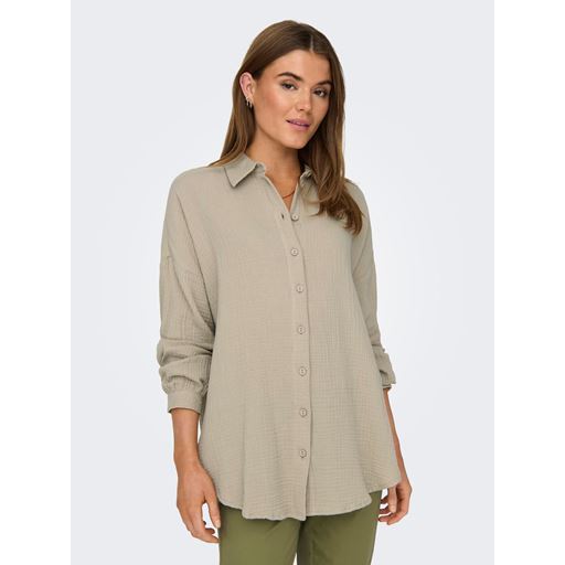 ONLY Thyra Oversized Skjorte, Oxford Tan, L