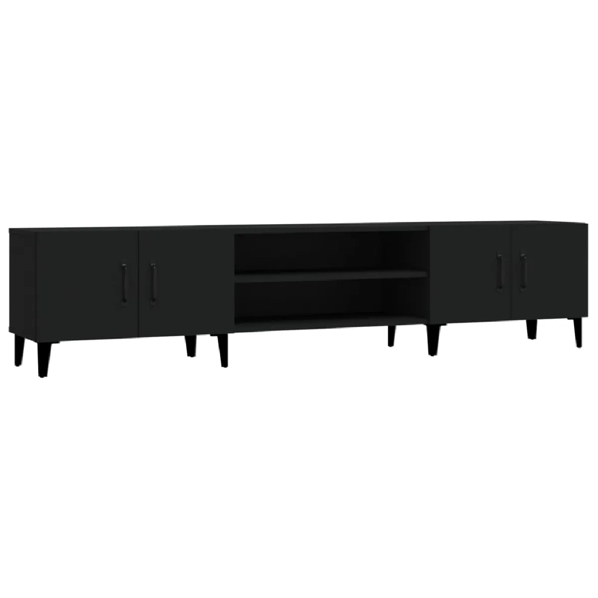 vidaXL Meuble TV Noir 180x31.5x40 cm
