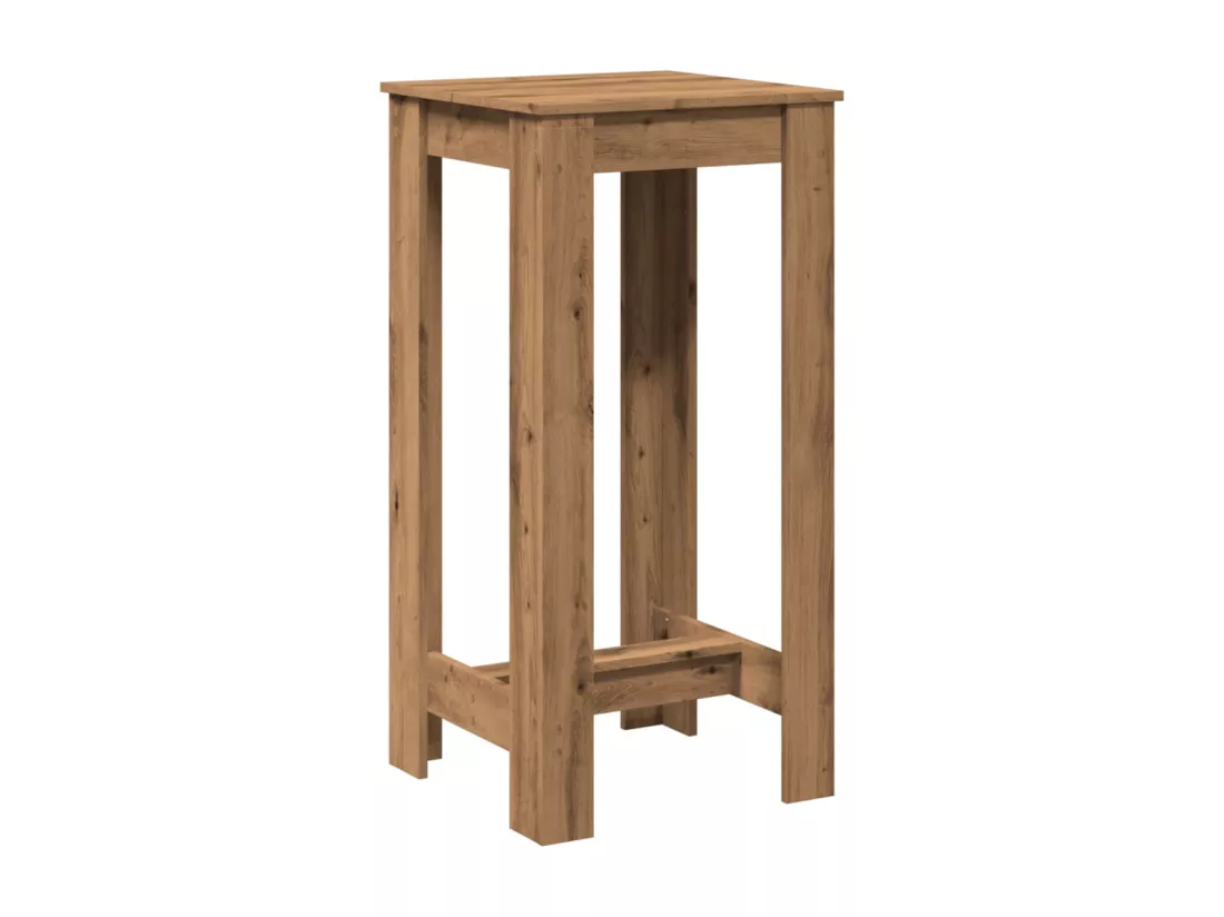 Table de bar chêne artisanal 51x50x103,5 cm bois d'ingénierie