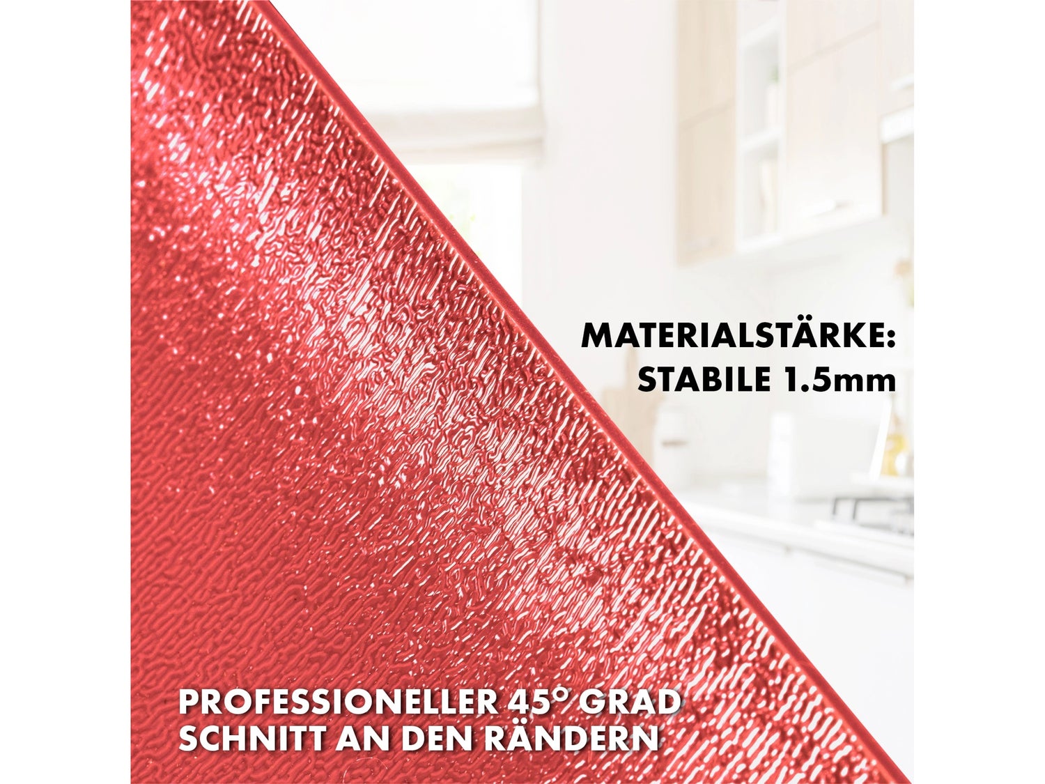 KARAT Tafelkleed Empire met Afgeschuinde Rand Rood 80 x 55 cm