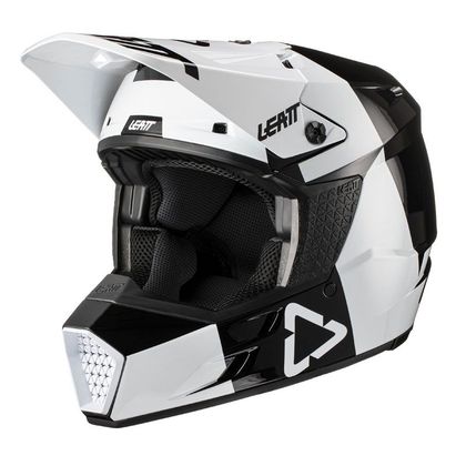 Casque cross Leatt GPX 3.5 V21.1 - BLACK WHITE 2023 - Noir / Blanc