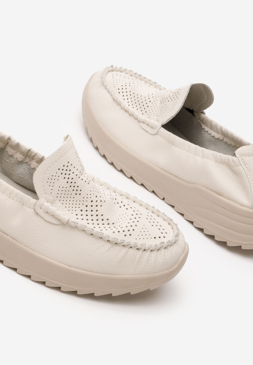 Mocassins femme beige Suzy