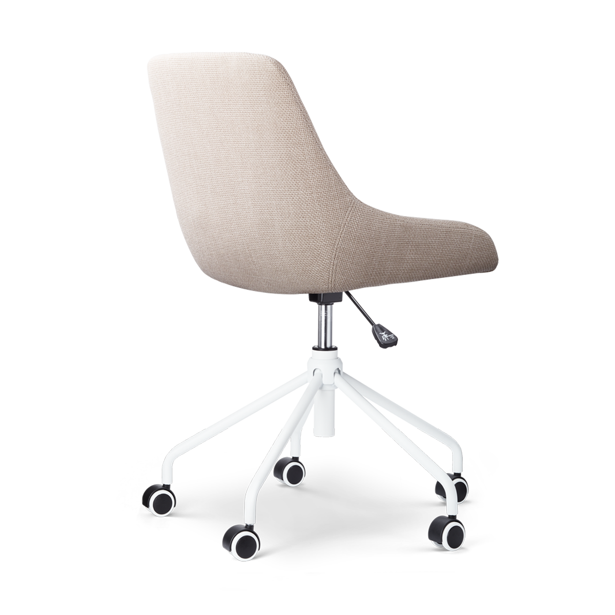 Bureaustoel Nout-Isa beige - wit onderstel