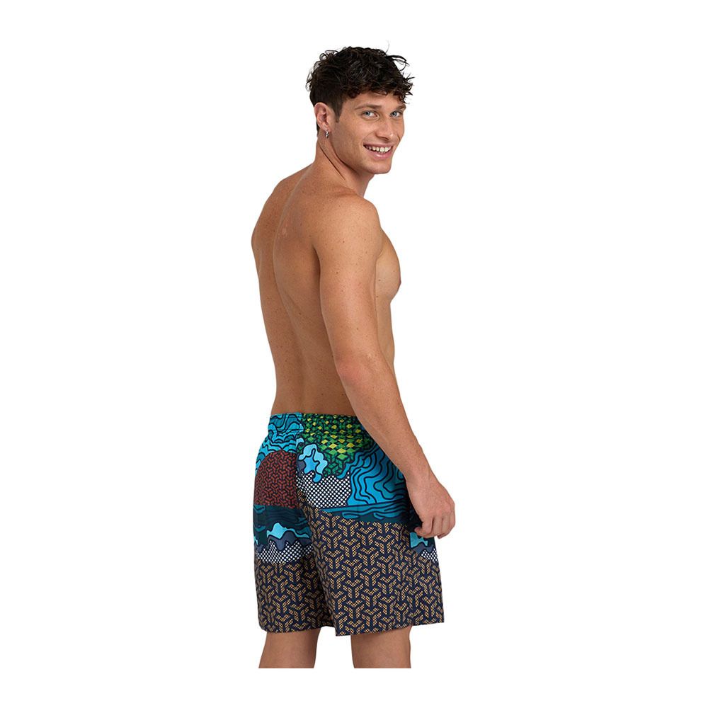 Arena BOXER PLACED - Boardshort Homme sky/beach