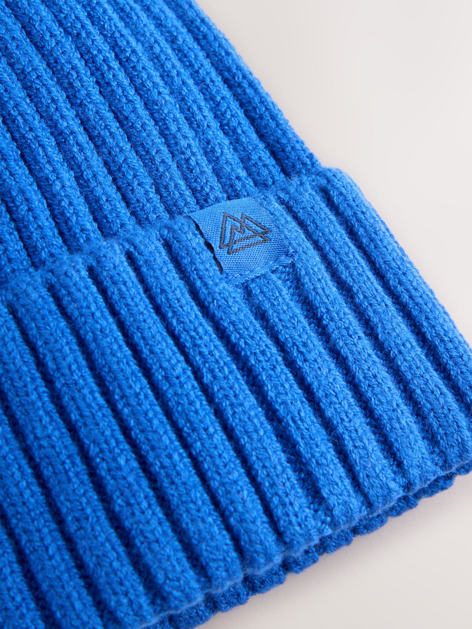 Kobaltblauw - Gebreide beanie-muts (1-16jr)