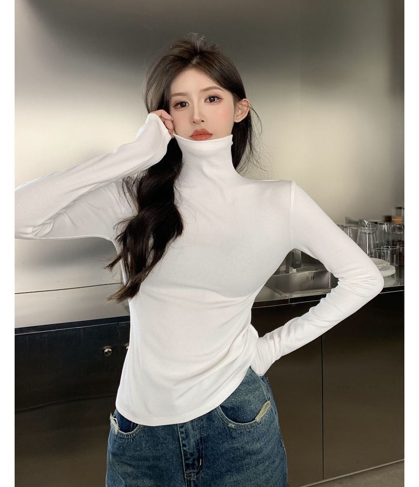 Flowerisque - T-shirt met lange mouwen en coltrui