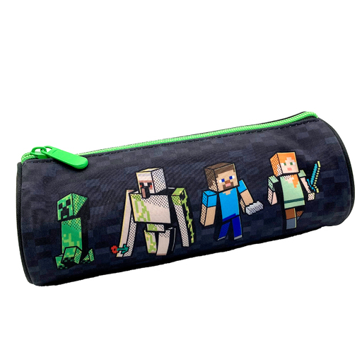 Estuche Escolar Minecraft Creeper Redondo