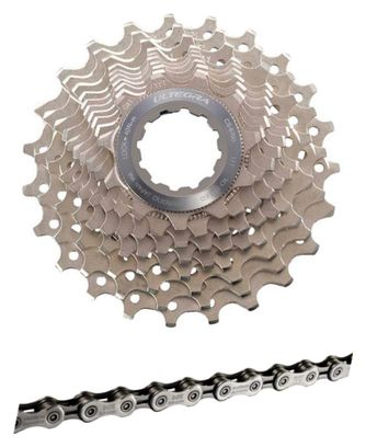 Pack Cassette Ultegra CS-6700 10V 12-30   Chaine Shimano Ultegra CN-6701 10V 116 maillons