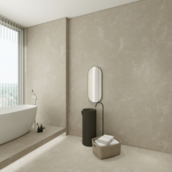 Wandpaneel kunststof Allora beige marmer mat 260x90 cm, dikte 5mm  2,34 m²