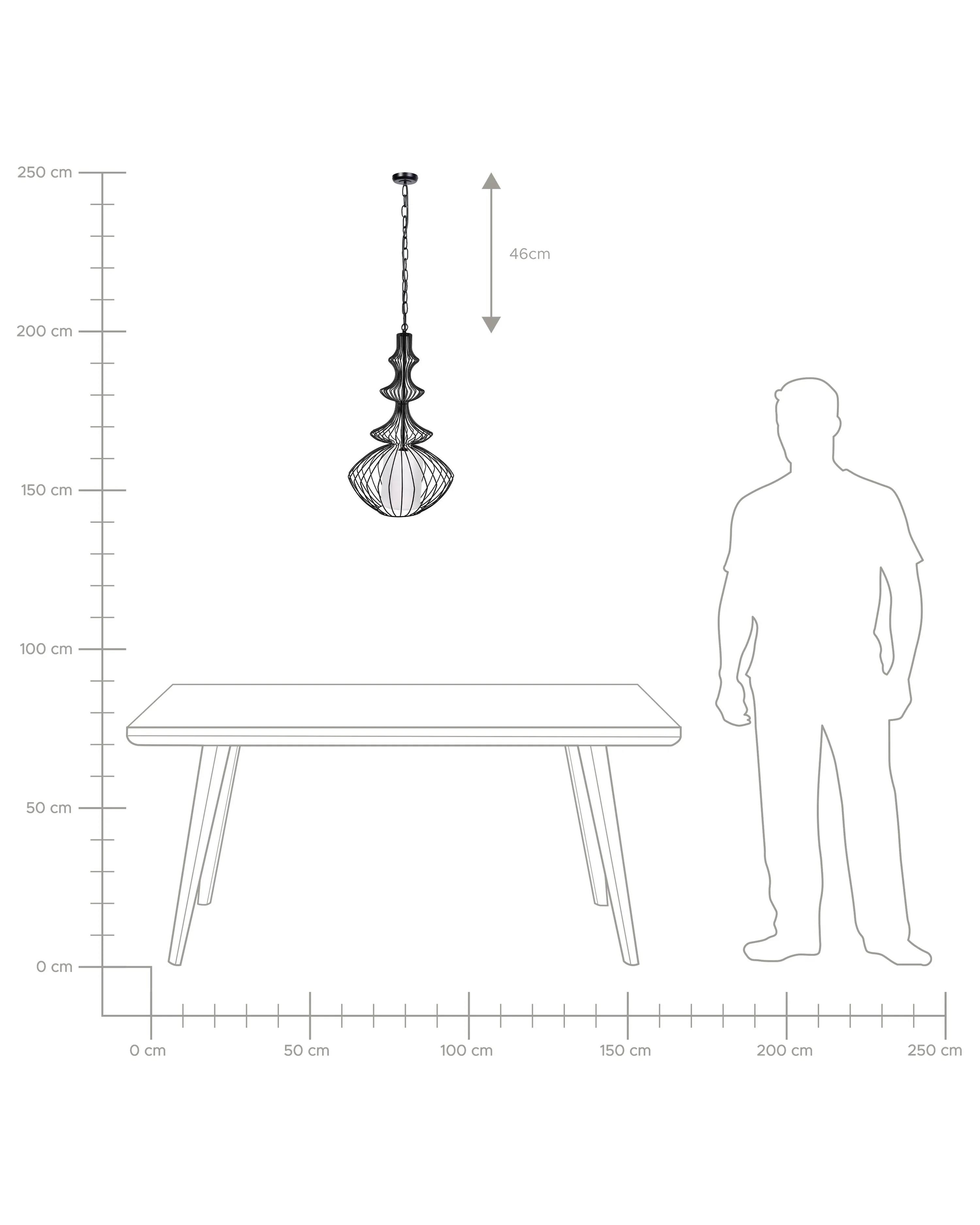 Hanglamp KOLVA Metaal Zwart