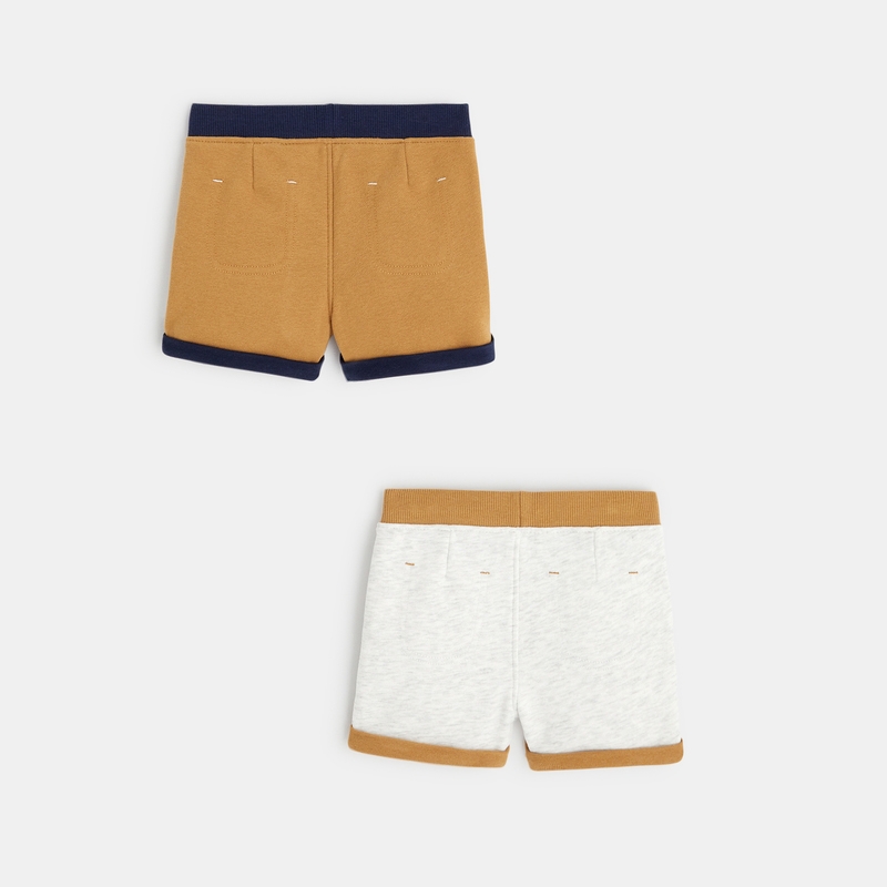 Short en molleton (lot de 2) gris bébé garçon