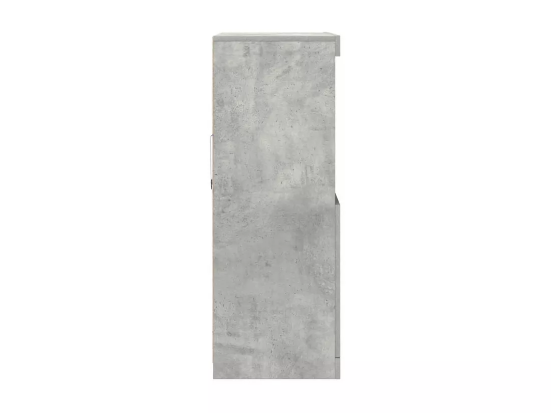 Buffet gris béton 81x37x100 cm bois d'ingénierie