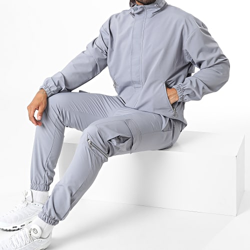 Ensemble Veste Zippée Et Pantalon Jogging KL-2073 Gris