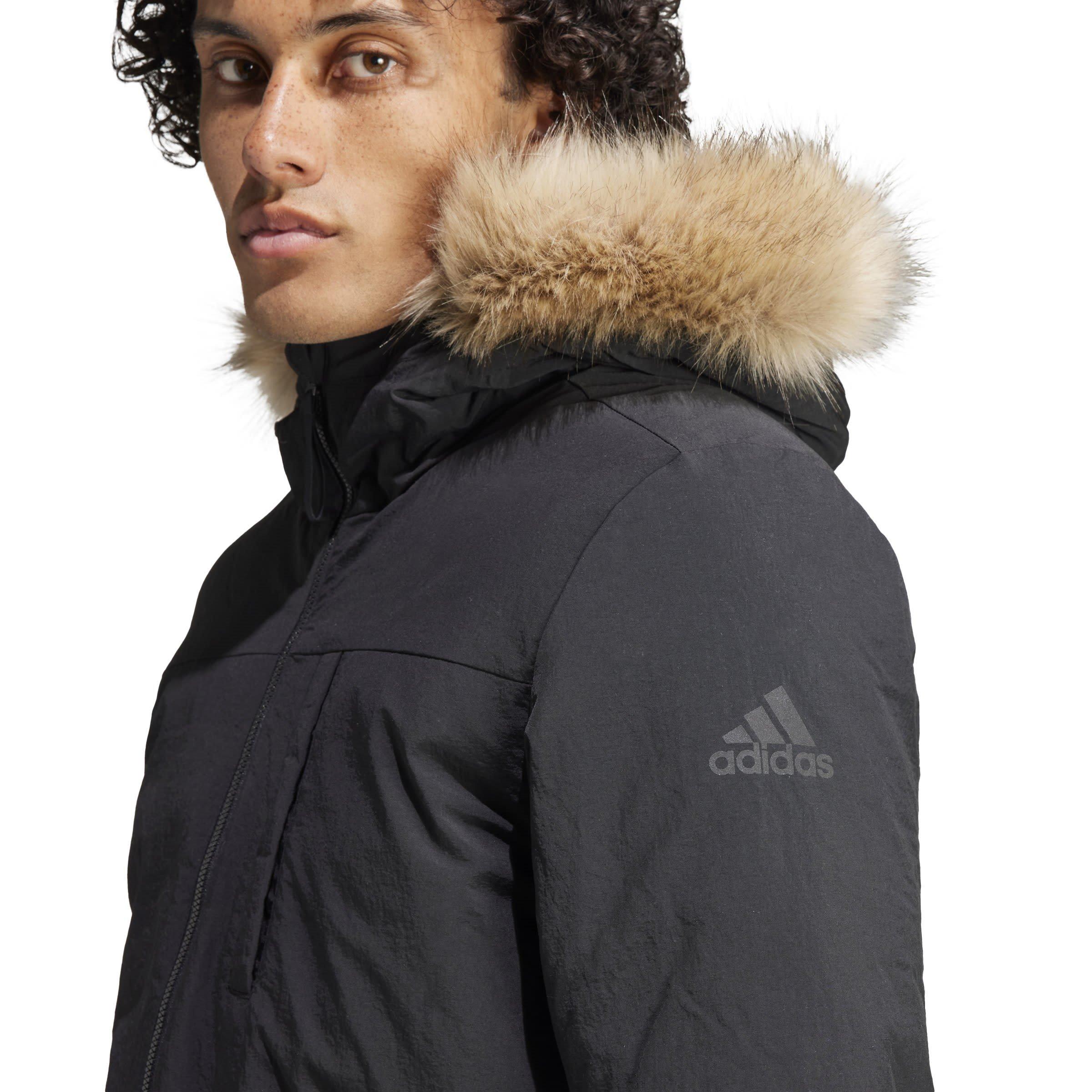 adidas Hooded Fur Parka Mens
