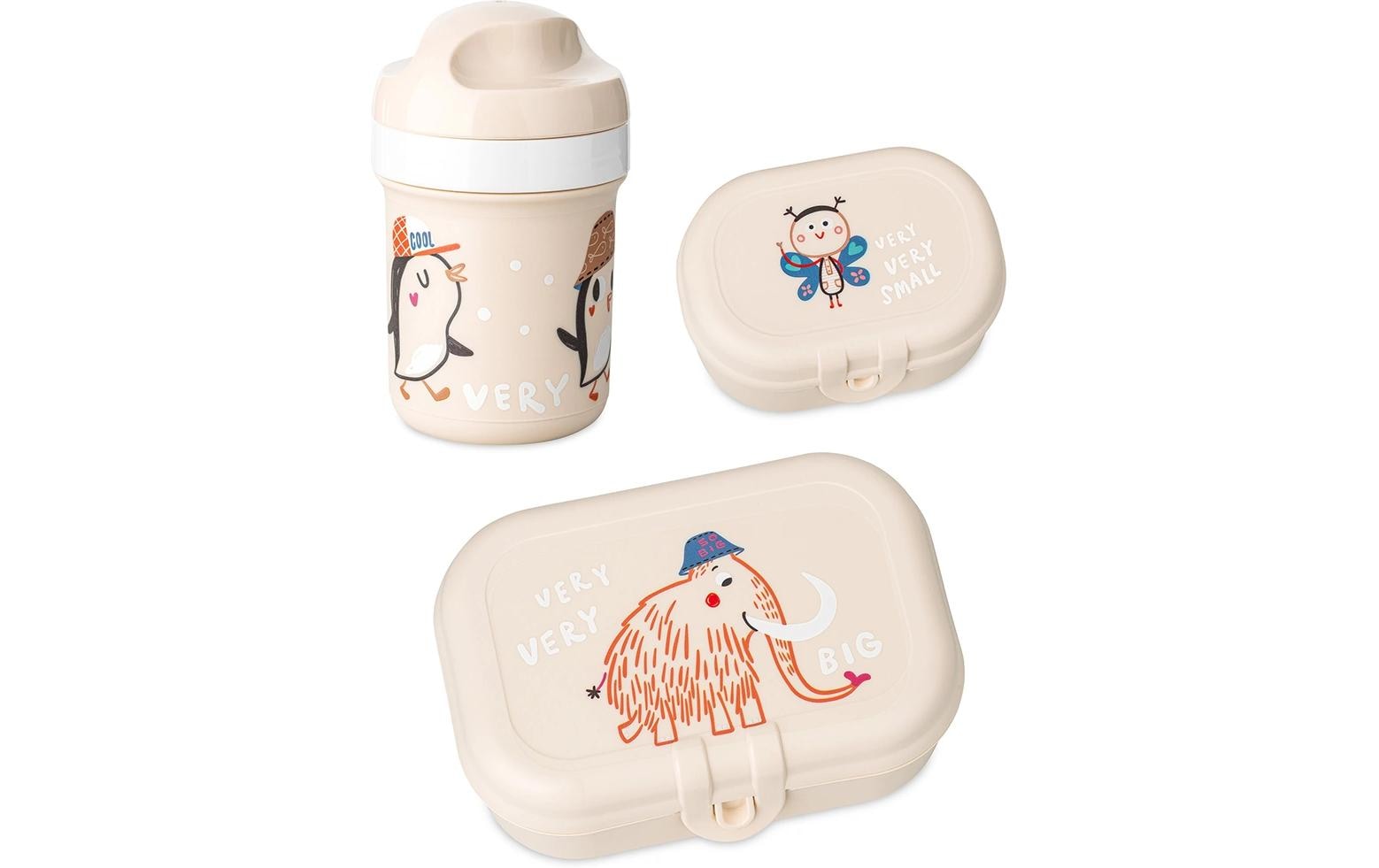 Lunchboxset VERY VERY TO GO almond3-teiliges Kinder-Lunchboxset