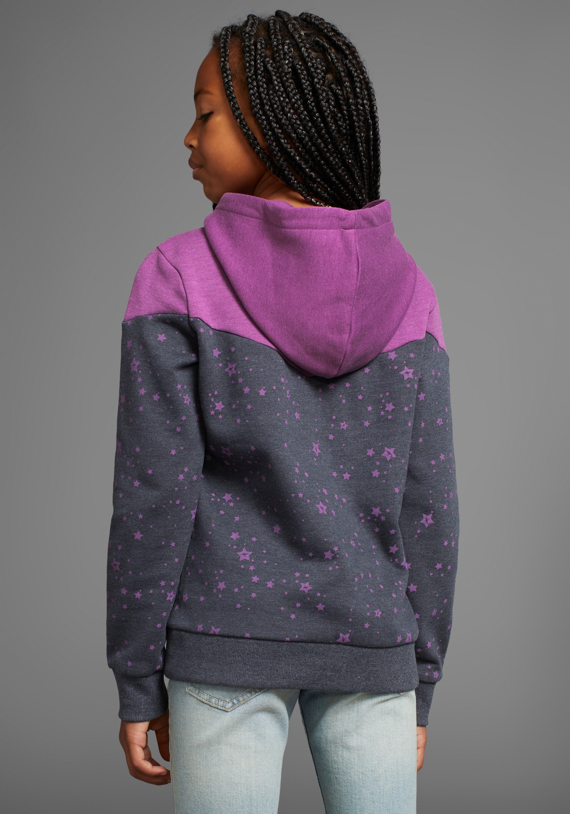KangaROOS Kapuzensweatshirt »mit süssem allover Druck«, , Hoodie für Mädchen