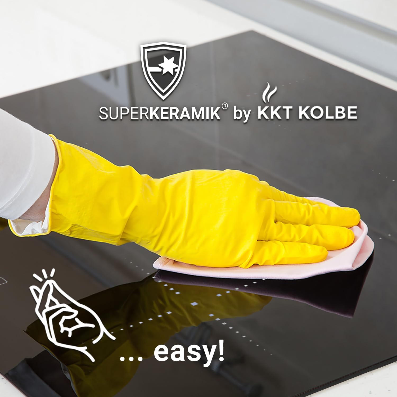 KKT KOLBE Induktionskochfeld 60 cm | autark | rahmenlos | Kochplatte mit 4 Zonen | 9 Stufen | Abschalt-Timer | Topferkennung | Tastensperre | IH85900RL