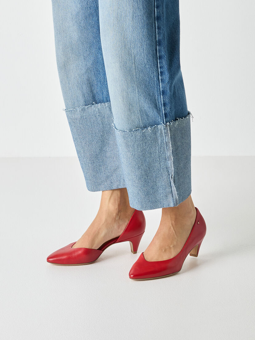 Leren Pumps - rood