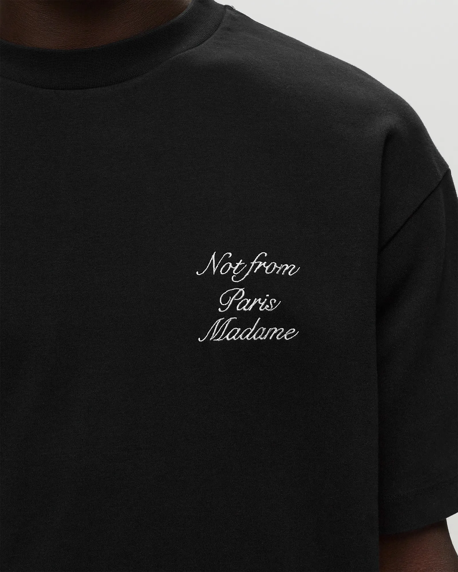 Drôle de Monsieur Le T-Shirt Slogan Cursive