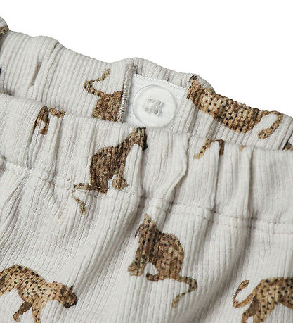 Lil' Atelier Hosen - Rib - NbmGavo - Dampf Blue m. Print