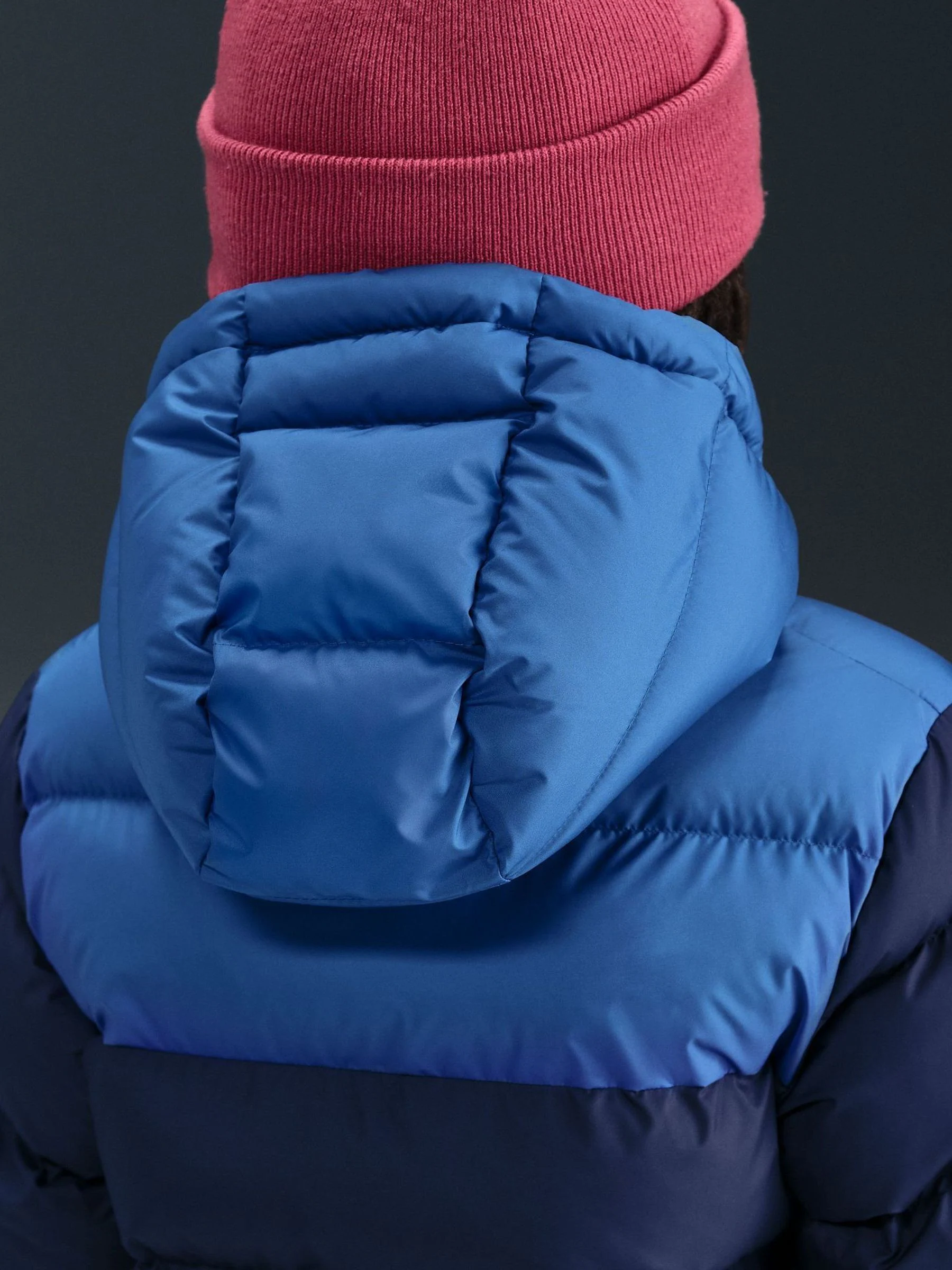 Marineblauw - Nike - Gewatteerd jack met kleurvlakken