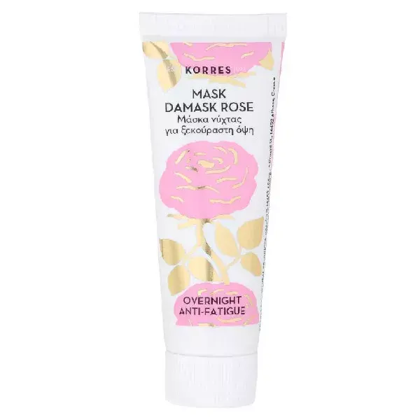 Máscara Facial Noturna Reparadora e Anti-Fadiga Korres Beauty Shots Rosa Damascena, 18ml