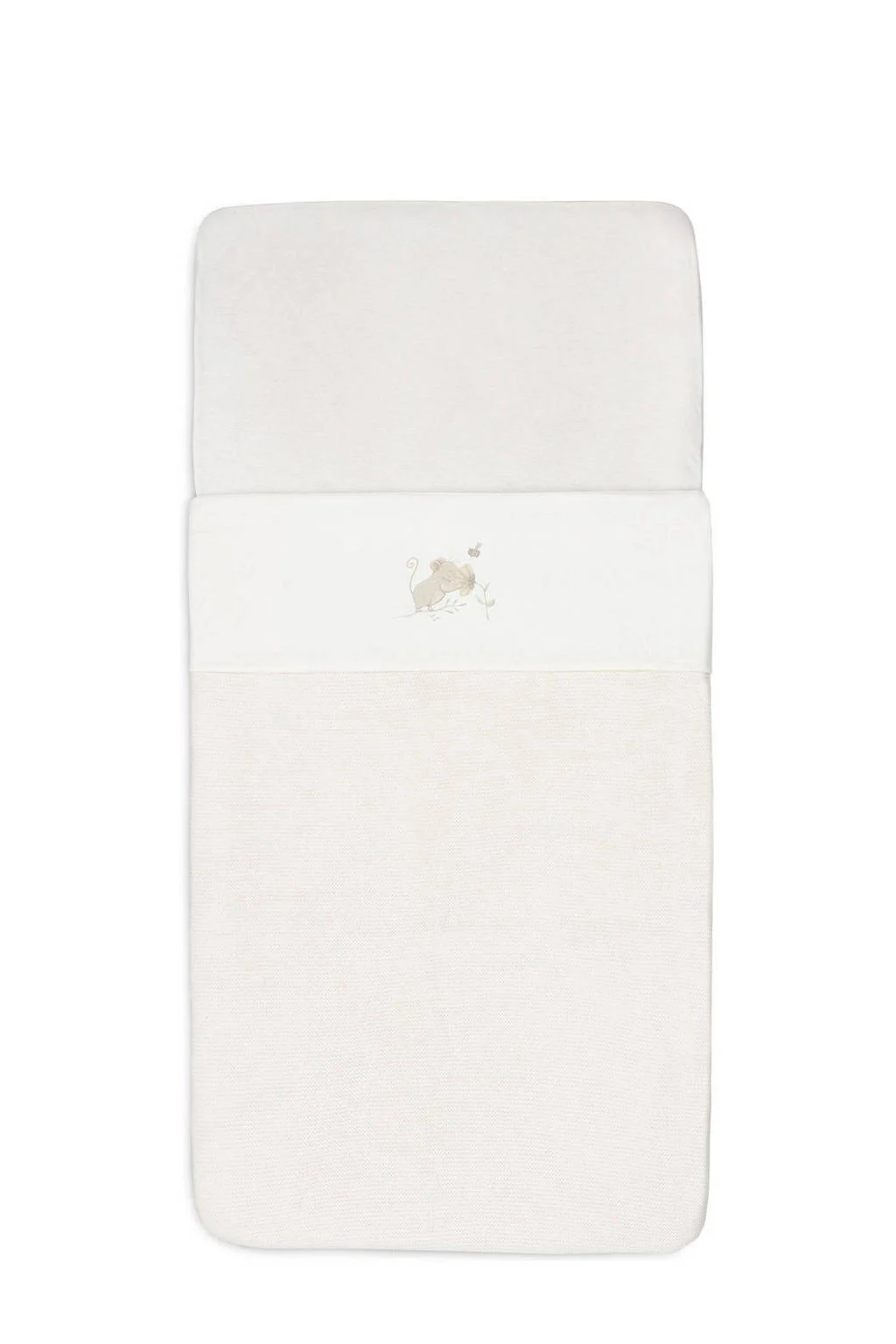 baby wieglaken 75x100cm Dreamy Mouse Ivory