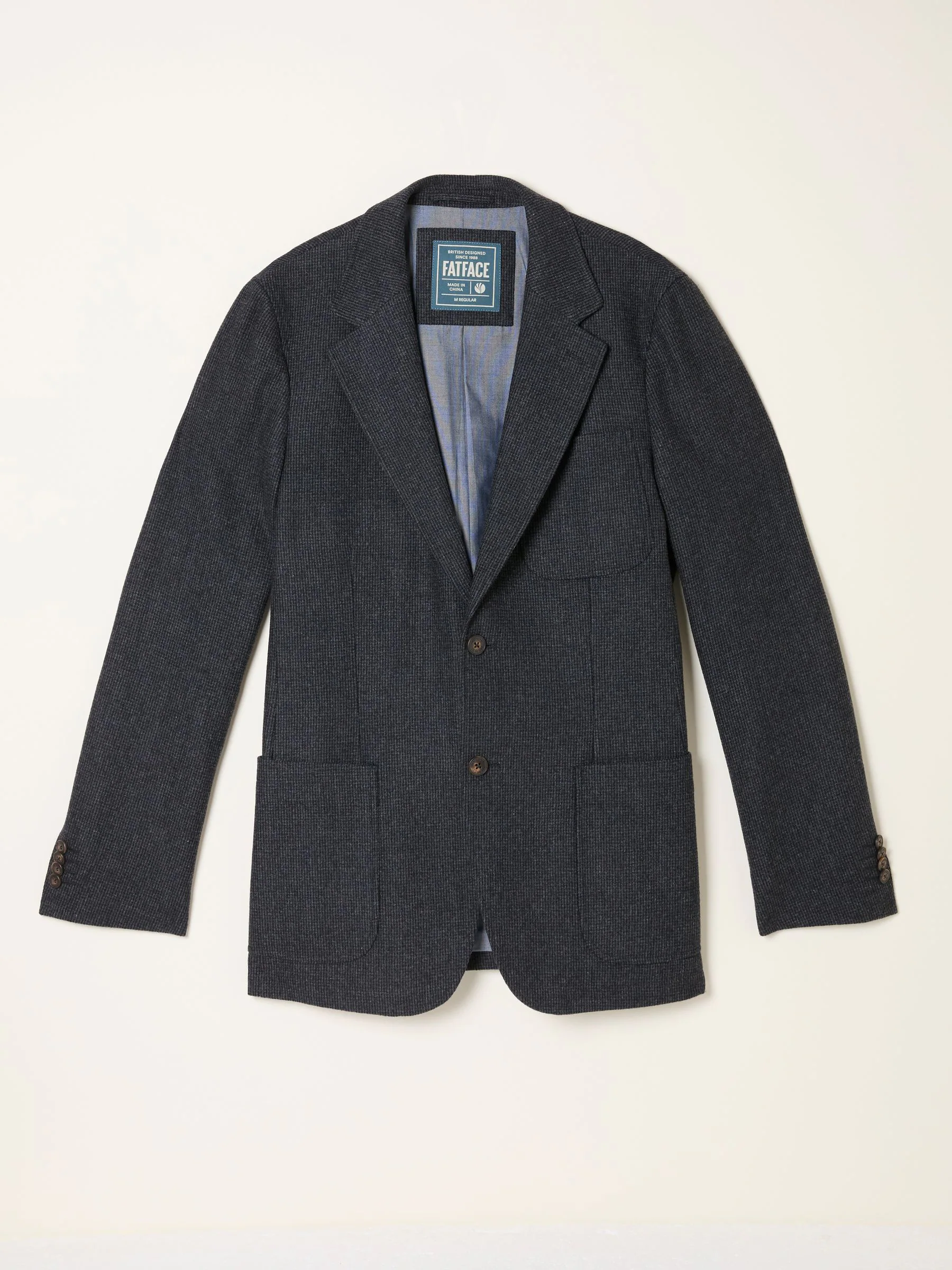 FatFace wollen Blazer met microruit