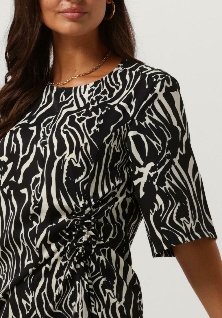 zwarte gestuz midi jurk brayagz p midi dress