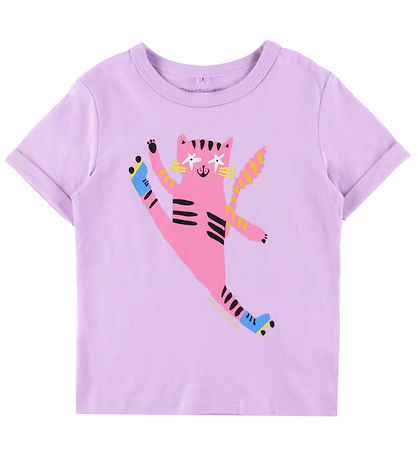 Stella McCartney Kids T-Shirt - Lila m. Katze