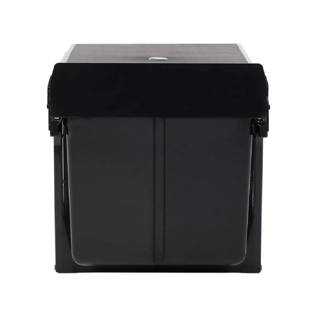 Vente-unique Poubelle amovible de cuisine 48L Noir