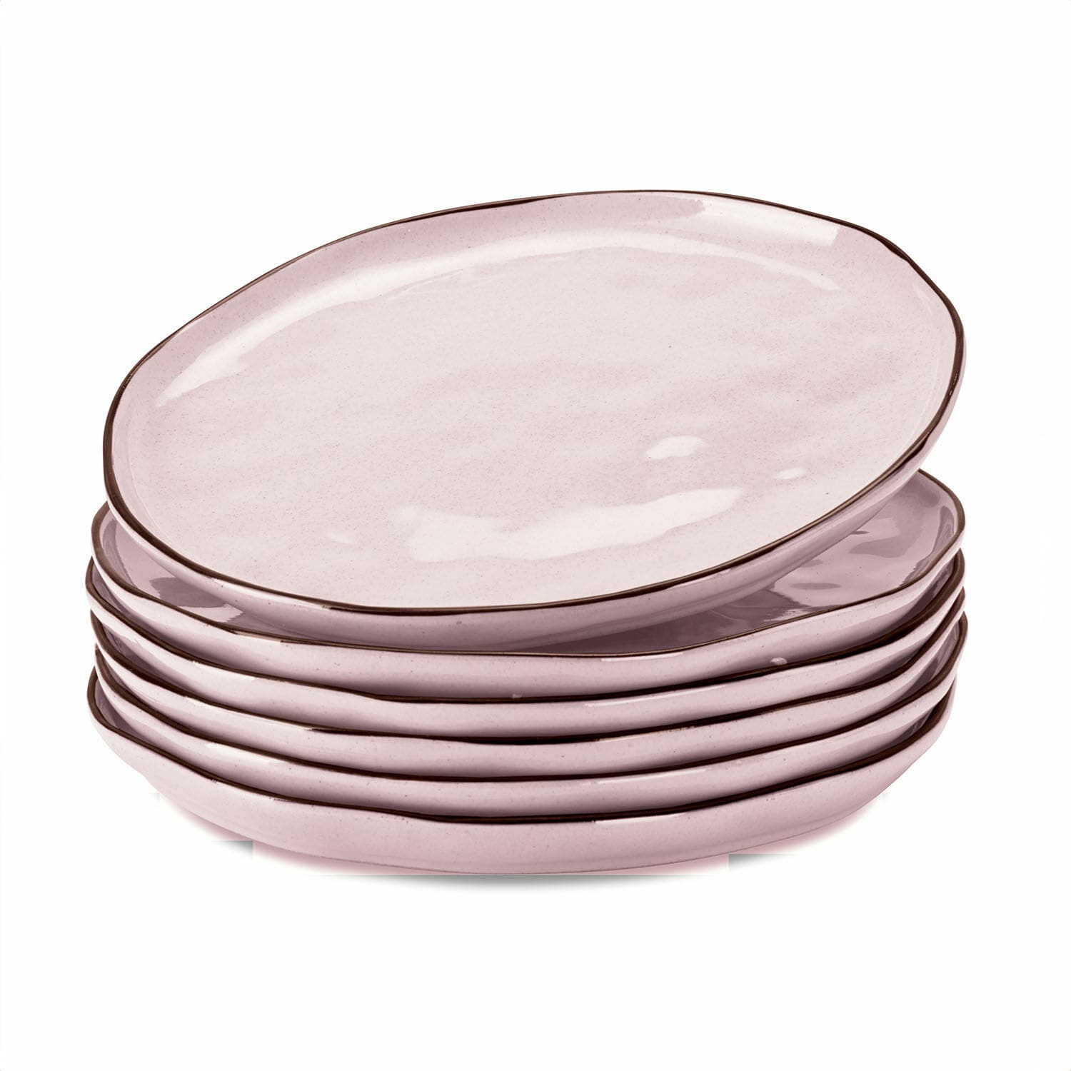Teller 6er Set Biarré rosa