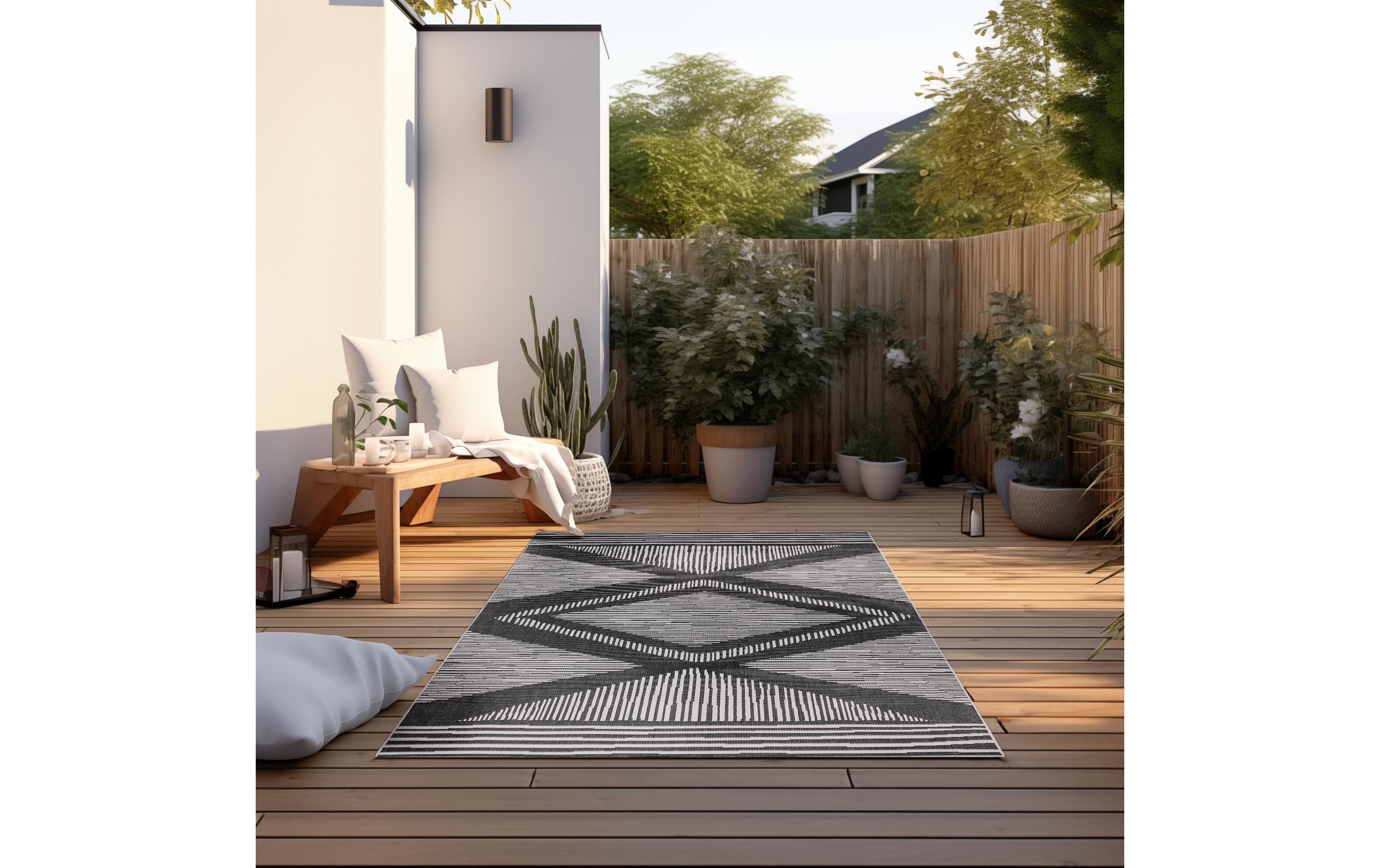 Teppich Rhombus 120 x 170 cm, BlackDesignteppich