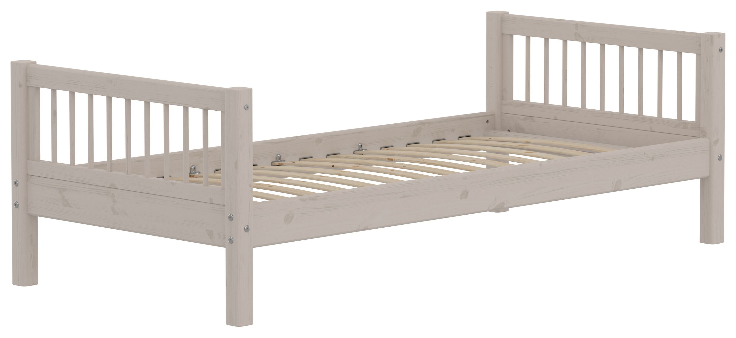 Flexa CLASSIC Einzelbett - Grau / B: 100.0 cm x T: 210.0 cm x H: 67.0 cm