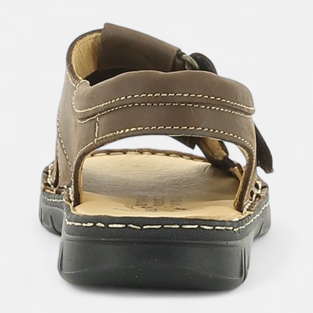 Nu-pieds confort Homme en cuir marron