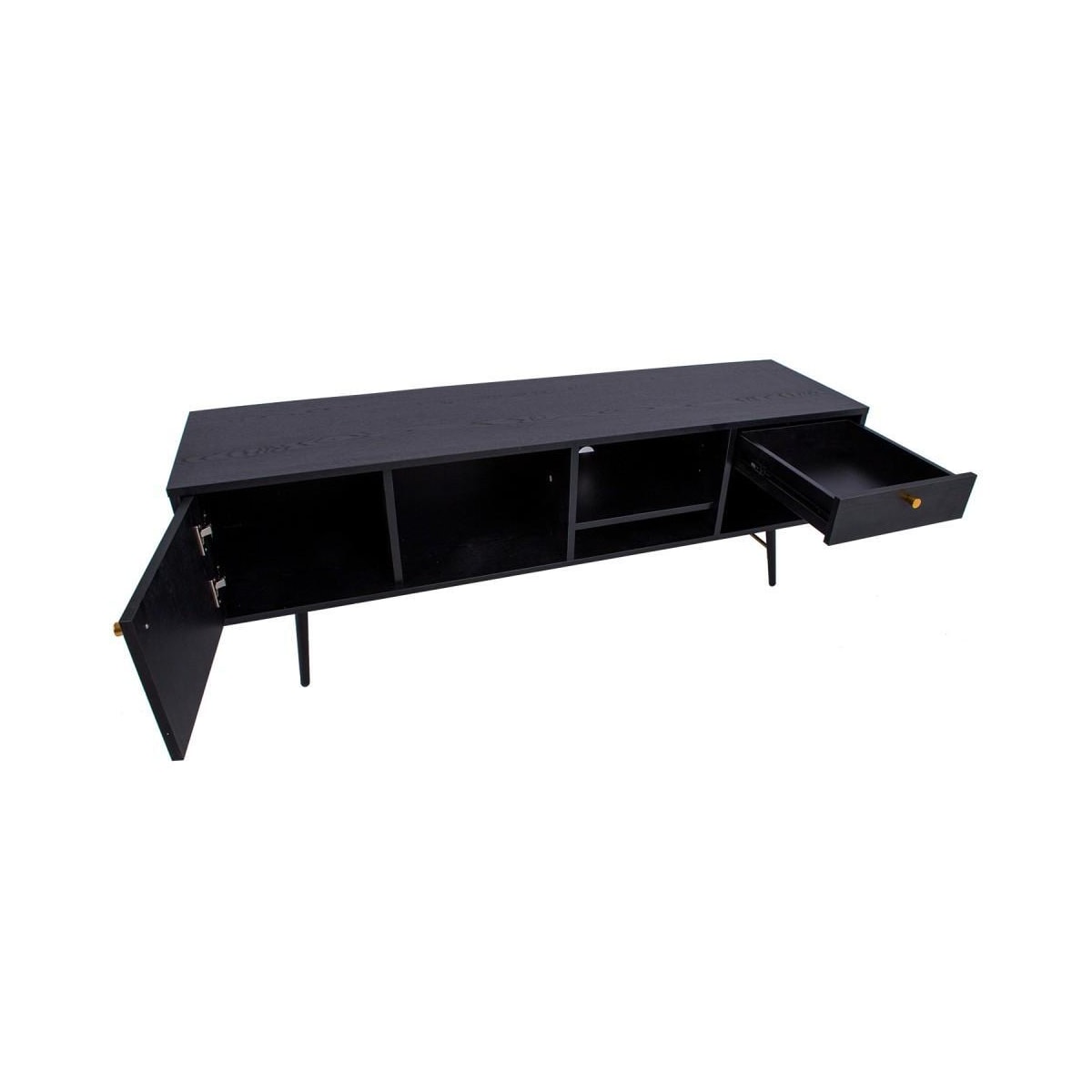 TV-bord LUXEMBOURG 150x40xH50cm, sort