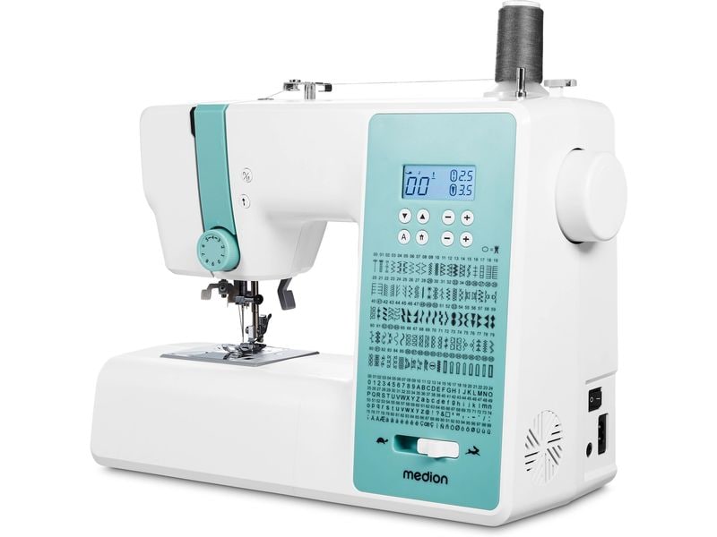 Medion Nähmaschine Life SD36 Weiss/Türkis Nähmaschine mit einer Motorleistung von 36 Watt