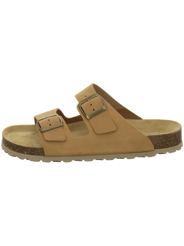 Pantoletten Herren Leder natur